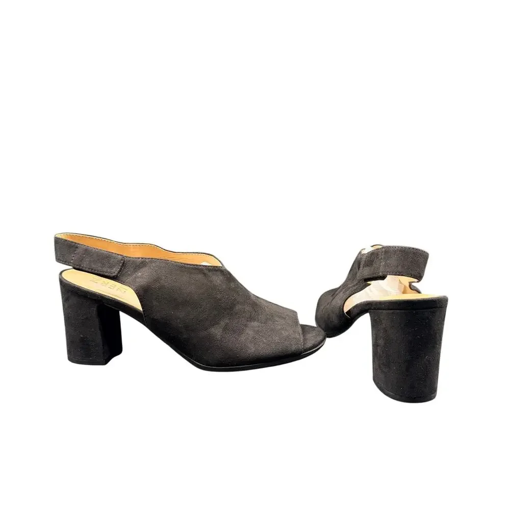 Naturalizer Preston Black Faux Suede Slingback Heel 9.5M